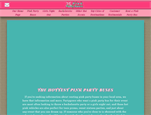 Tablet Screenshot of pinkpartybuses.com
